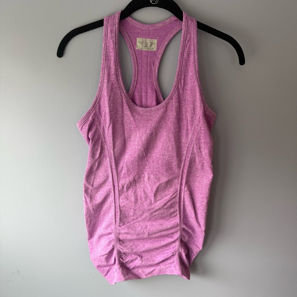 Athleta Women’s Fastest Track Racerback Running Tank Heathered Magenta l Size S